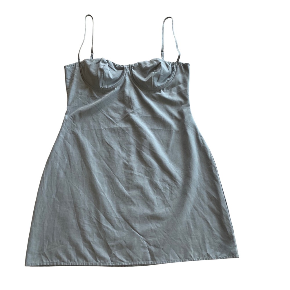 Princess Polly Mini‎ Dress Women 12 Blue Bustier Cami Recycled Polyester Blend